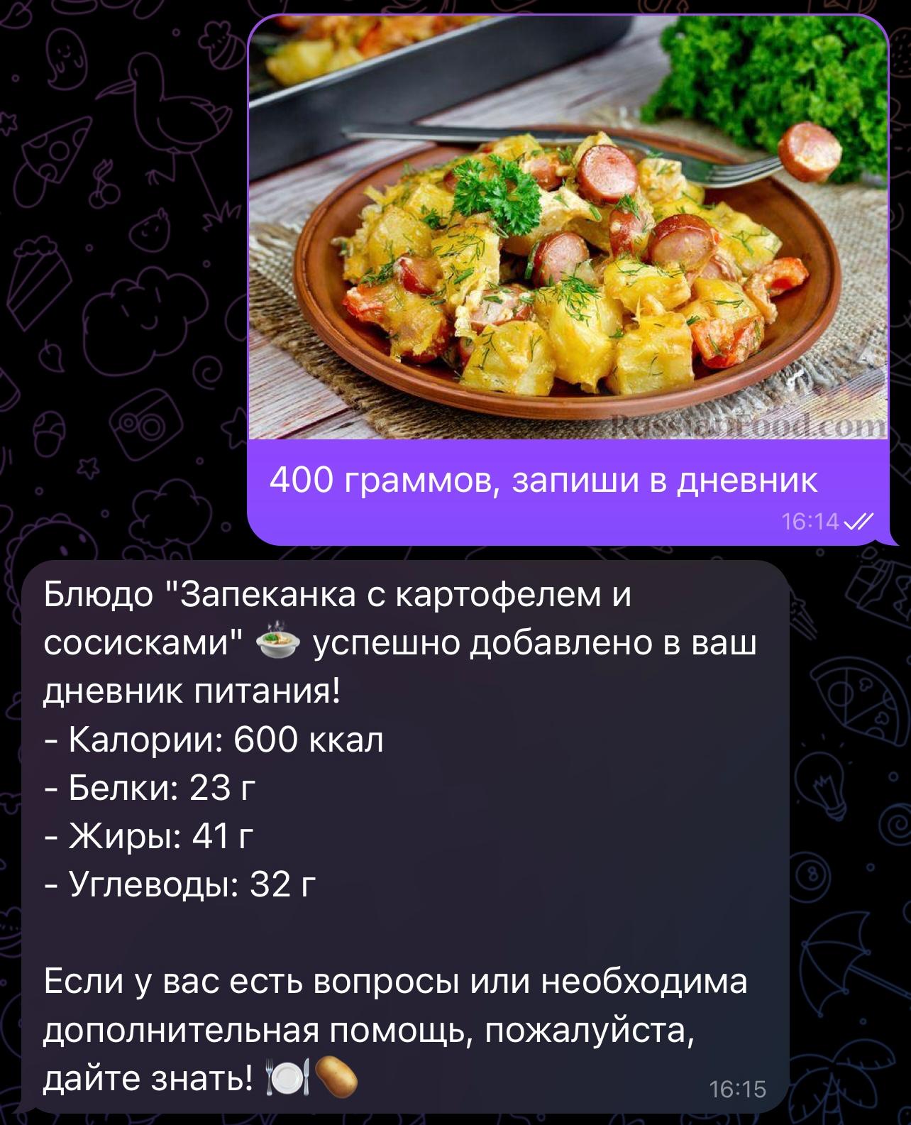 Анализ обеда